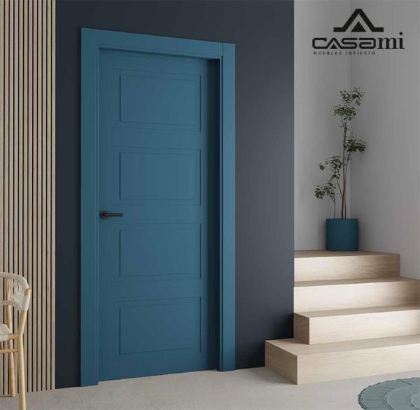Casami Doors | SERIE 02-Mod C | Puerta - Cerco / LACA - AZUL DIEV
