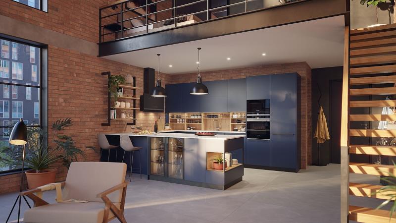 Cocina Fenix Azul