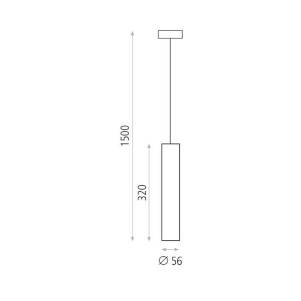 Lámpara colgante Zoom – ACB – 1xGU10 - Aluminio blanco-negro