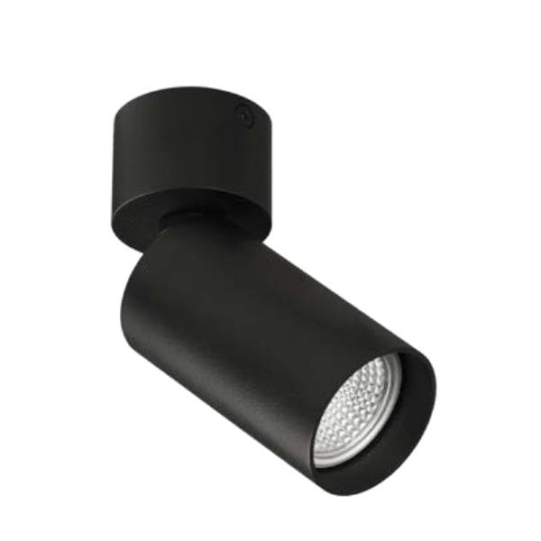 Foco de techo Zoom – ACB – Lámpara orientable 350º, 1xGU10, Aluminio blanco-negro