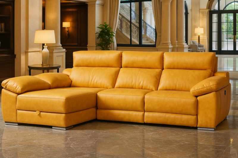 Sofá Cheslong Diamante 2 Relax de 2,40 m. en tela de oferta