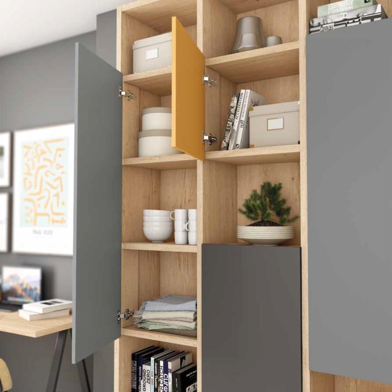 AOR-271-Mueble librería con mesa estudio