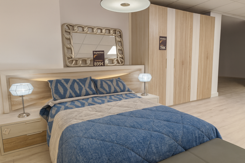 Dormitorio de matrimonio con armario