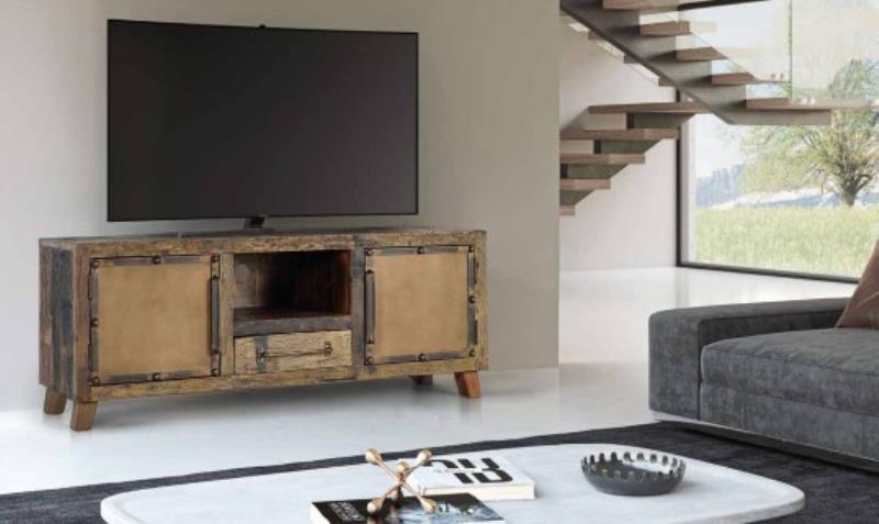 Mueble tv en madera recuperada