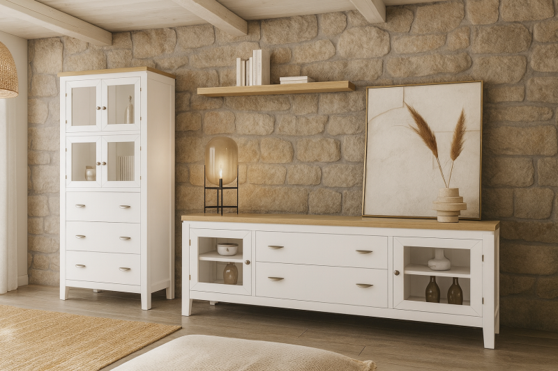 Composición de salón en madera