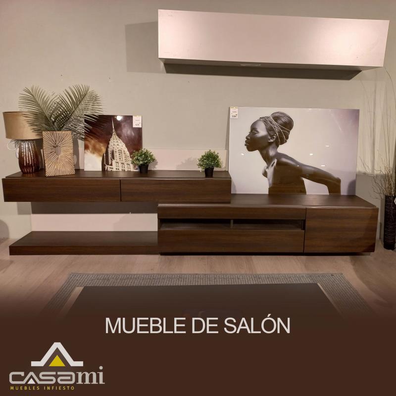 Mueble de Salón Blanco-Marrón