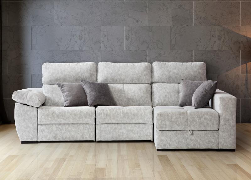 Sofá Cheslong Dalia de 2,75 m. en tela de oferta